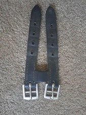 TOUGH 1 GIRTH EXTENSION, BROWN LEATHER WITH ROLLER BUCKLES 