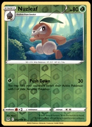 Nuzleaf 012/196 Reverse Holo Lost Origin