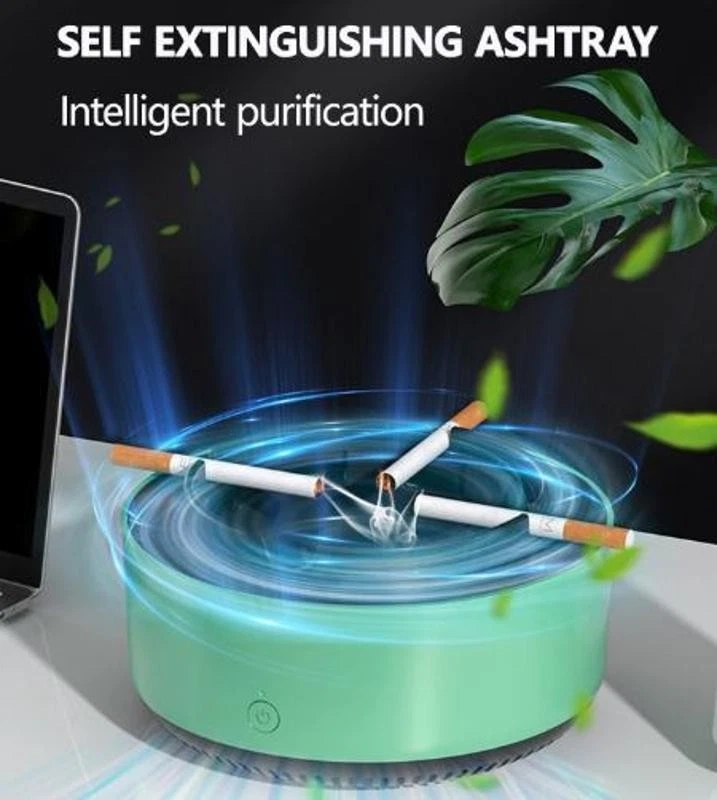 Air Purifier Ashtray Cigarettes Smokeless Ashtray For Home Office Air Filters - Image 3 of 4