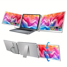 14 inch portable monitor Laptop Screen Extender 16:10, Tri-Screen Portable Monit