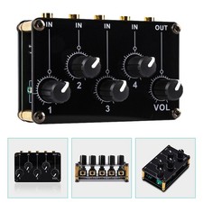 Audio Mixer 4 Inputs Stereo Line Mixer Audio Mini audio mixer Mixer System