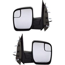 Power Mirror Set For 2010-2014 Econoline Van Left And Right Manual Fold 4 Bolt