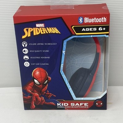 Marvel Spider-Man Wireless Bluetooth Headphones Volume Limiting Adjustable Head 