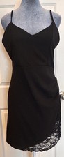 Almost Famous Juniors’ Asymmetrical-Hem Bodycon Dress Black