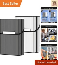Compact Aluminum Cigarette Case with Magnetic Closure - 20 Cigarettes Capacity