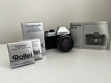 Rolleiflex SL35 Camera with Leather Case, Instruction Manual and accessories.
