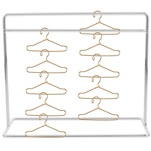 5 Pièces Mini Cintres Maison De Poupée - Accessoires Robe Et Vêtements Poupée, Rack Chaussures SAFIGLE Fournitures Poupée