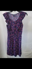 Gap Ruffle Sleeveless Dress with Pink and Red Roses, Pockets size small