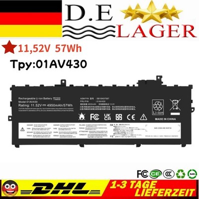  Akku für Lenovo ThinkPad X1 Carbon 5th Gen 6th Gen SB10K97588 01AV430 01AV494