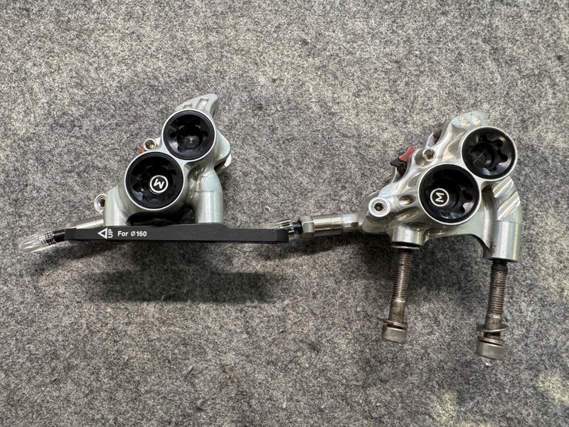 Hope RX4+ set of Callipers (Front + Rear) Silver - For Shimano