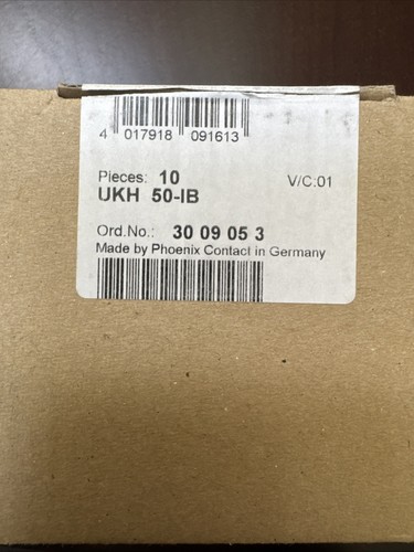 10 Pack: UKH 50-IB 3009053 CONN TERM BLK FEED THRU 1/0-6AWG PHOENIX CONTACT - Picture 3 of 10