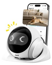 AEZ Pet Camera 1080P HD Lens Cat/Dog Robot,Indoor Movable with...