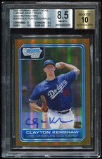 Clayton Kershaw 2006 Bowman Chrome GOLD Refractor Auto RC ROOKIE BGS 8.5/10 HoF!