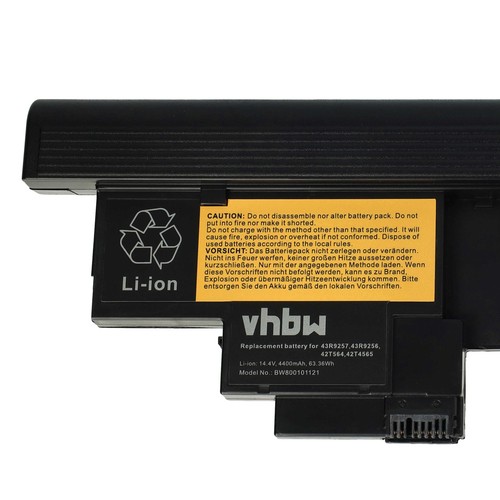 Batterie pour Lenovo ThinkPad X200 X200S X201 4400mAh 14,4V - Afbeelding 5 van 9
