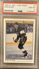 Rob Blake 1990 OPC Premier #6 Rookie Card PSA 10 Los Angeles Kings HOF Legend. rookie card picture