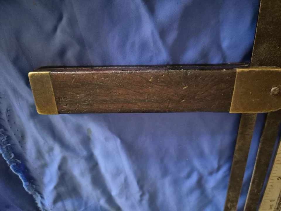 Vintage brass  ebony  Sliding T-Bevel Square | British Quality 1900s marples? - Image 4 of 4