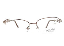 Sophia Loren Eyeglasses Frames BEAU RIVAGE 80 183 Brown Gold Crystals 53-17-135