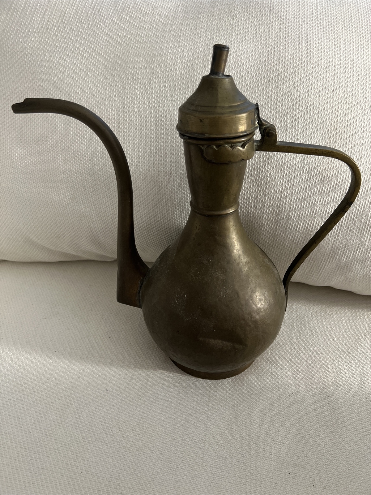 Antique Middle Eastern Copper Coffee Pot, 13" Tall, 10 3/4" Widest w/Handle