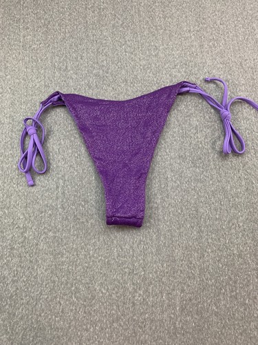 Zaful Sparkle String Bikini Tankini Swimsuit Bottoms Women S Purple Reversable - Picture 2 of 13