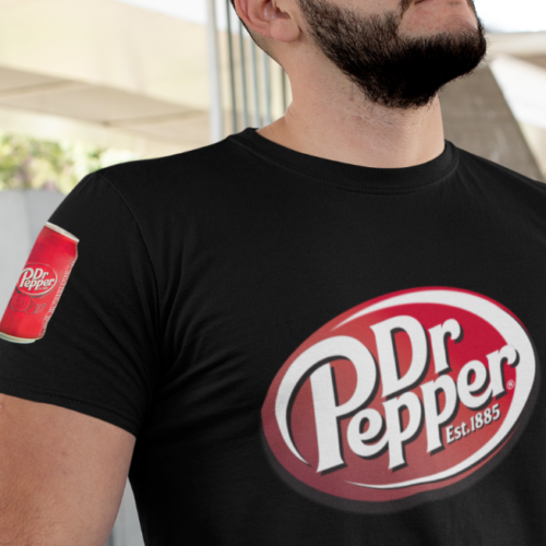 Dr Pepper soft drink Logo CASUAL COTTON T Shirt MENS TEE - Picture 1 of 6