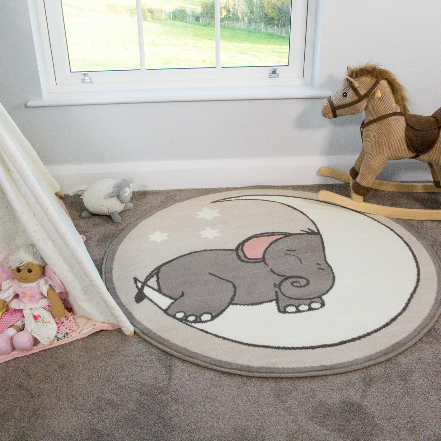Kids Nursery Rugs Round Childrens Bedroom Mats Cheap Circle