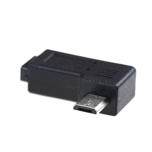 2x 90 Degree Micro Left &Right Angle USB Male to Female Plug Adapter Charger BDA - Picture 3 of 6