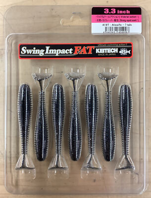 Keitech Fat Swing Impact Alewife Swimbait - 3.3 Inch, For Jig Trailers, Alabama Rigs, Drop Shot