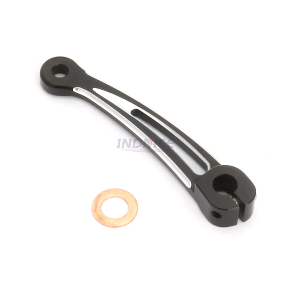 Black Edge Cut Brake Shift Levers for Harley Touring 2014-Up Street Glide FLHX - Image 4 of 4