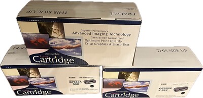 Lot (3) Black Toner Cartridge Q7553X 53X For HP LaserJet P2015 P2015dn M2727 MFP