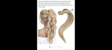 Easyouth 100 Remy Human Hair Blonde 16inch Ponytail 80g