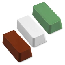 12 Oz. Buffing Polishing Compound Kit 3pcs Metal Polish Red Jewelers Rouge White