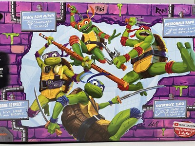 TMNT Mutant Mayhem Turtles In Disguise Party Pack figures 2023