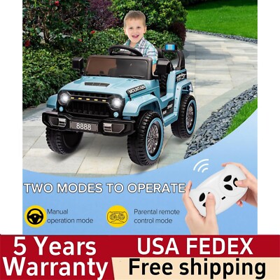 12V Kids Ride On Truck Car Led Lights Horn Music Spring Suspension Ride On Toys