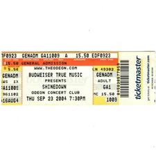 SHINEDOWN & CROSSFADE & SILVERTIDE Concert Ticket Stub CLEVELAND OH 9/23/04 Rare