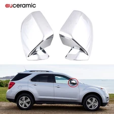 Chrome Mirror Cap Cover Set Trims for 2010-2017 Chevrolet Equinox GMC Terrain