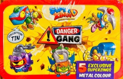 Superzings 22180041 - Tin »Danger Gang« 5 Super Zings Metal Colour Sammelfiguren