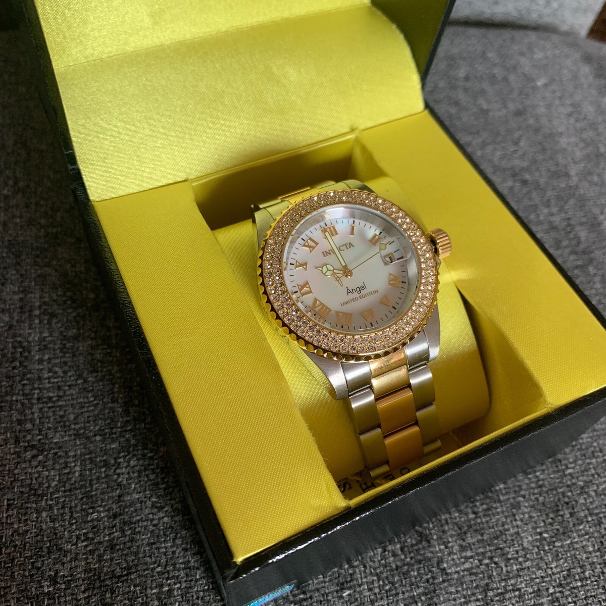 NWT Invicta Angel Mother of Pearl Dial Ladies Two Tone Watch  display picture 1