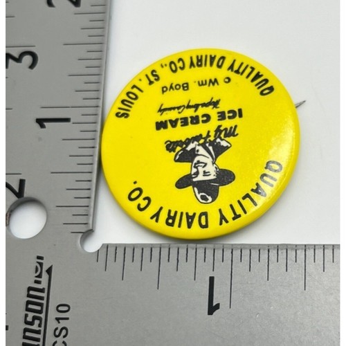 Vintage Quality Dairy Co. St. Louis Ice Cream Pinback Button Hopalong Cassidy - Bild 2 von 6