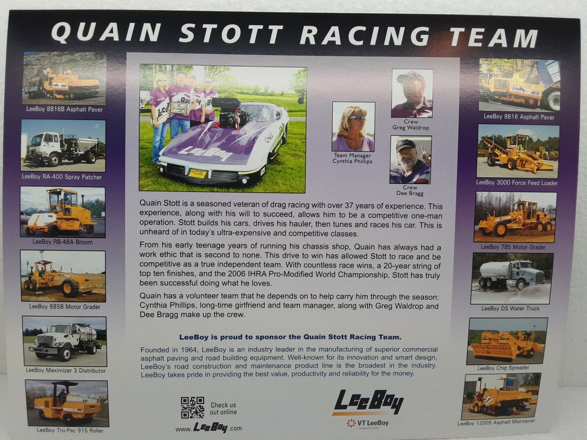 Quain Stott Race Cars Quain Stott NEW ALL TIME FAN ATTENDANCE