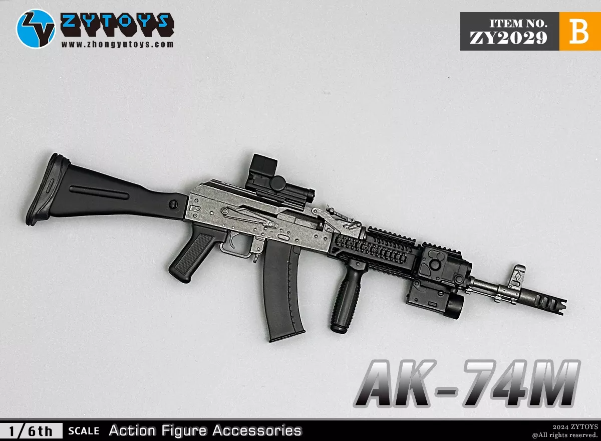 ZYTOYS ZY2029B 1/6 AK74M WWII Gun Rifle Weapon Model For 12