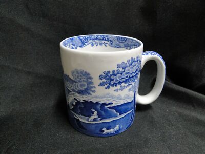 Spode Italian, Blue Scene, England: Mug (s), 3 3/8'' Tall, Design Inside