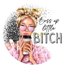 Sublimation Print Boss Up Ready to Press Heat Transfer