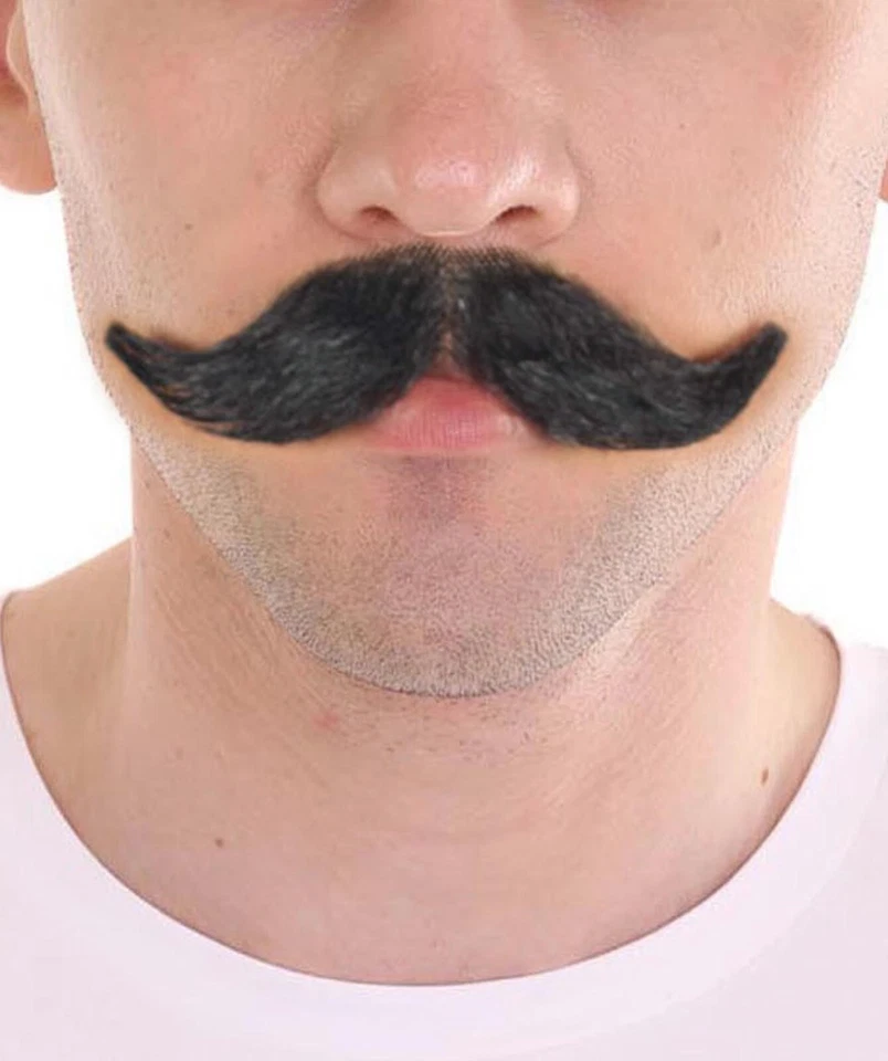 HPO Adult Men's Fake Imperial Human Hair Mustache , Multiple Color ,M-1233 - Image 3 of 3