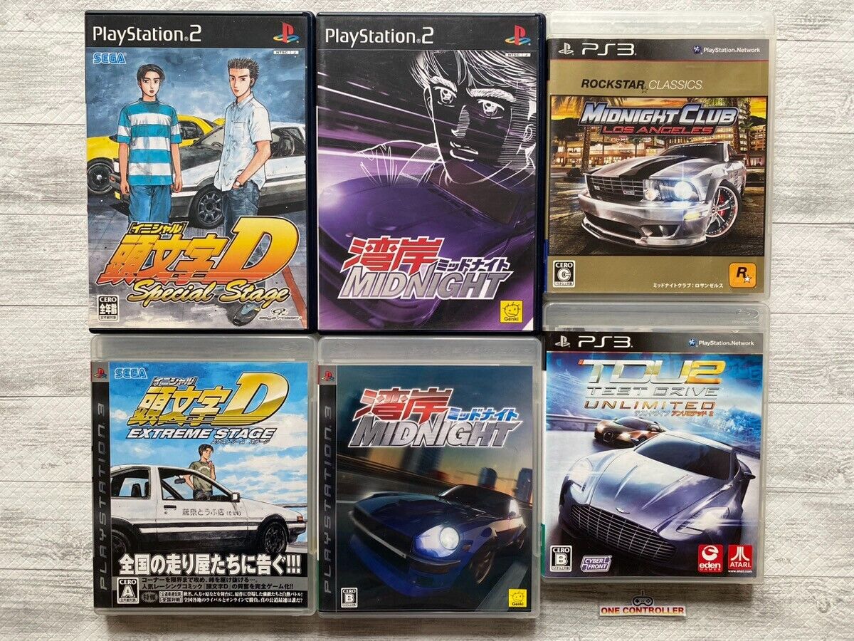 SONY PS 2 3 Initial D & Wangan Midnight & Midnight Club SONY PS 2 3 Initial D & Wangan Midnight & Midnight Club