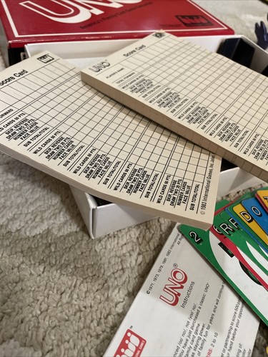 Deluxe Uno Vintage! 1983 International Games Card Game Instructions Score Cards - 第 3/9 張圖片