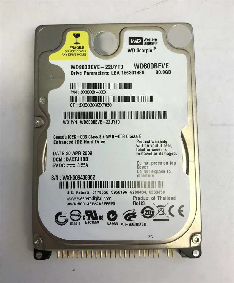 Laptop 80GB 80 GB IDE 2.5 5400RPM HDD Hard Disk Drive NEW - Image 2 of 2