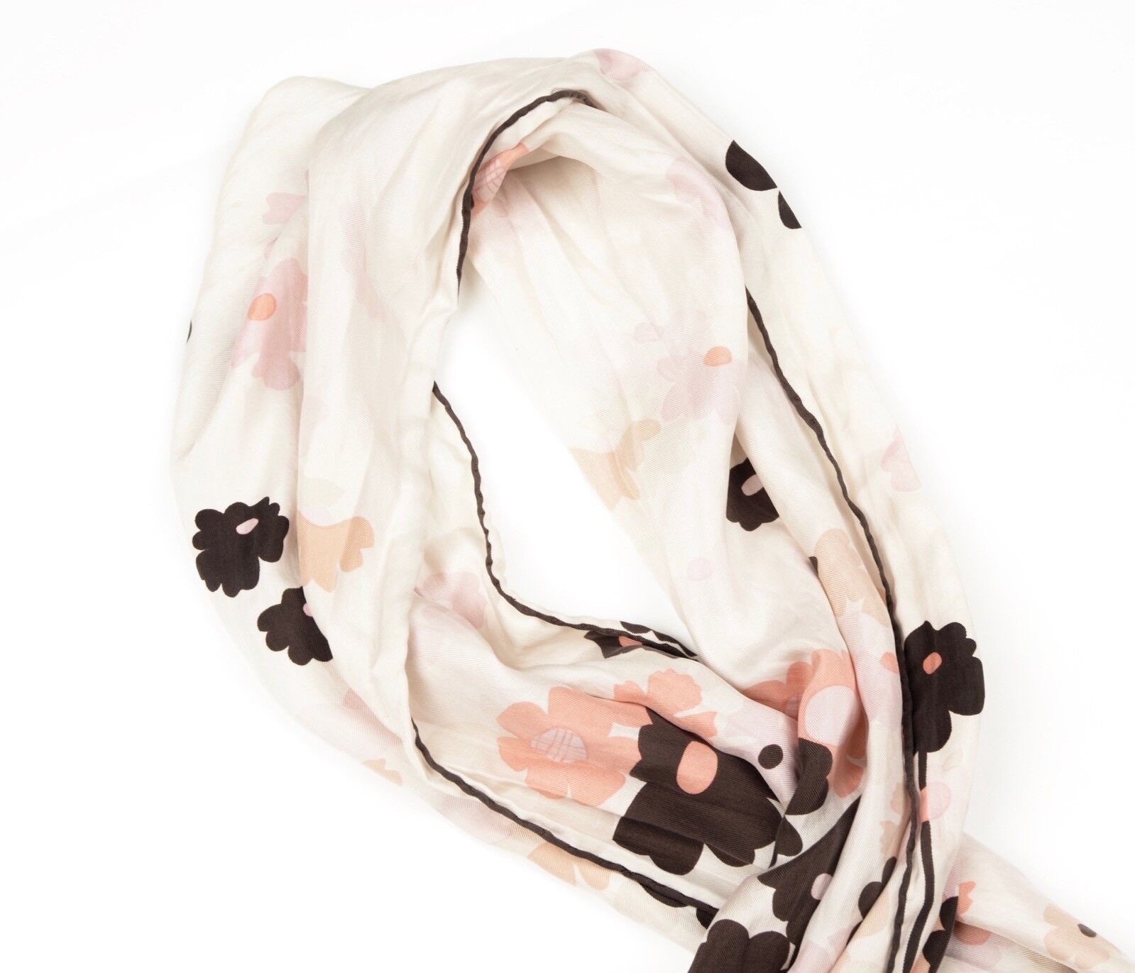 Burberry London 100% Seide Silk Schal Scarf Made in Italy Blumen Flowers Floral