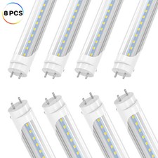 8 Pack 4FT T8 LED Tube Light Bulbs 6000K 22W G13 Bi-Pin 4FT LED Shop Lights