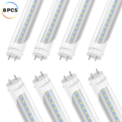 8 Pack T8 2FT 10W LED Tube Light Bulbs G13 F17T8 2' LED Shop Lights ...
