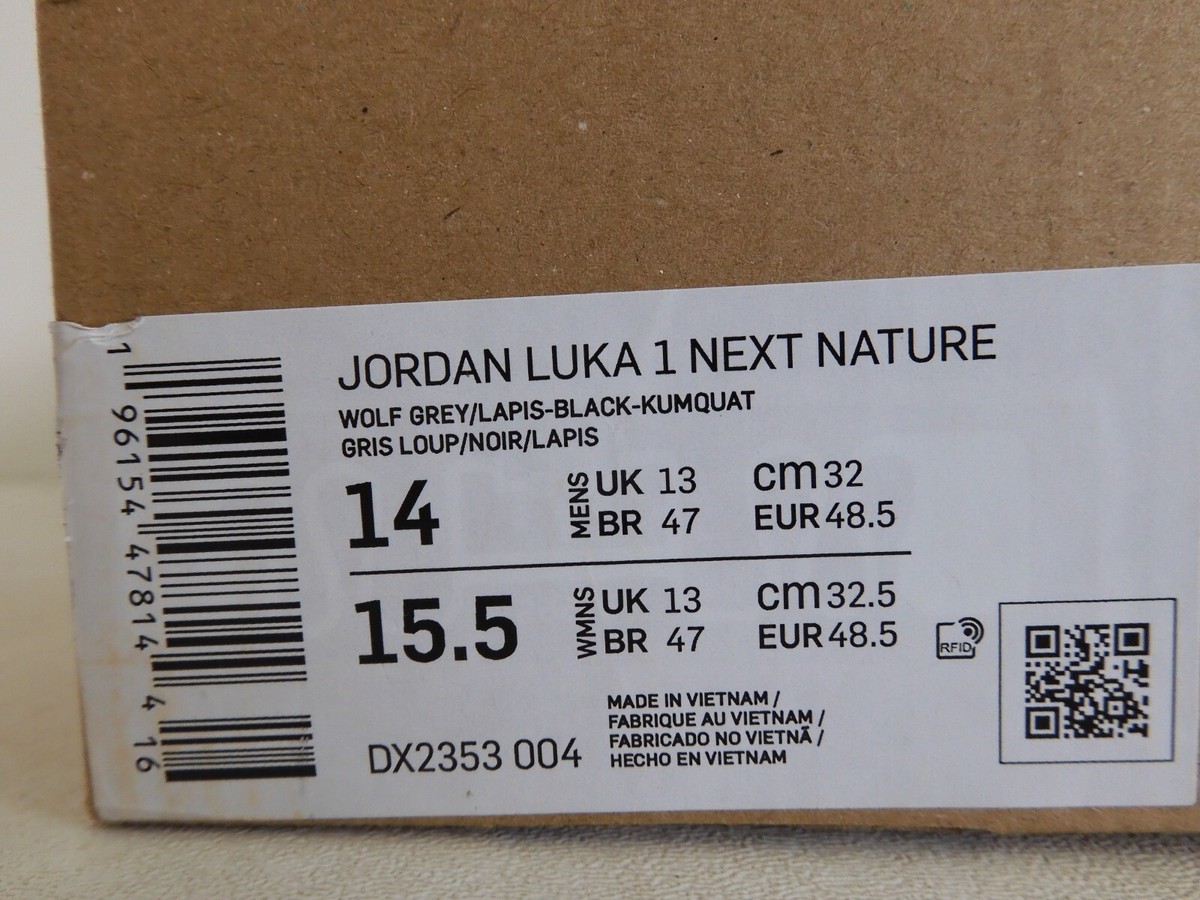 NIKE AIR JORDAN LUKA 1 NEXT NATURE WOLF GREY-LAPIS-BLACK SZ